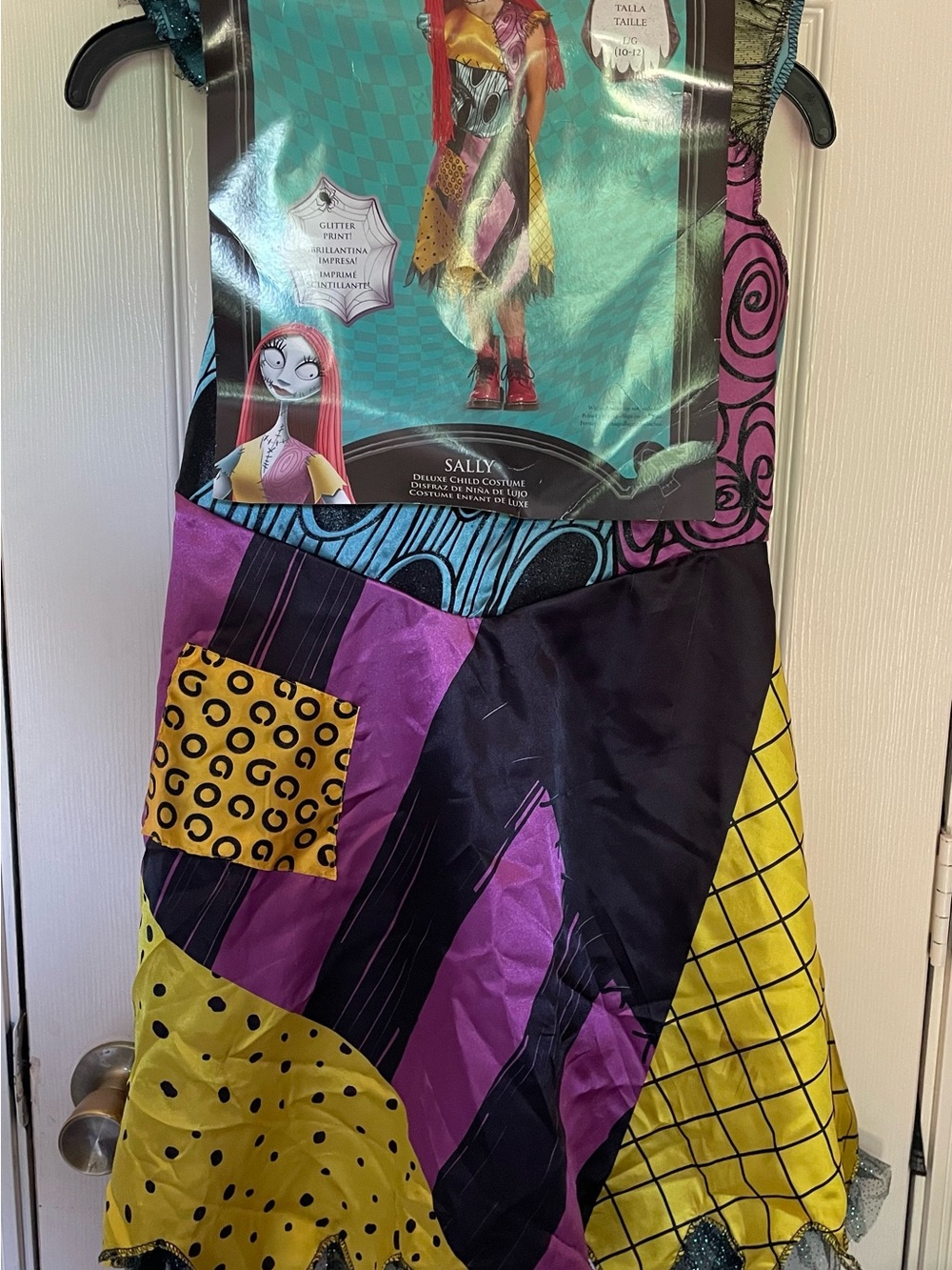Sally Patchwork Print Costume Dress Halloween Disney Nightmare before Christmas - Picture 1 of 4